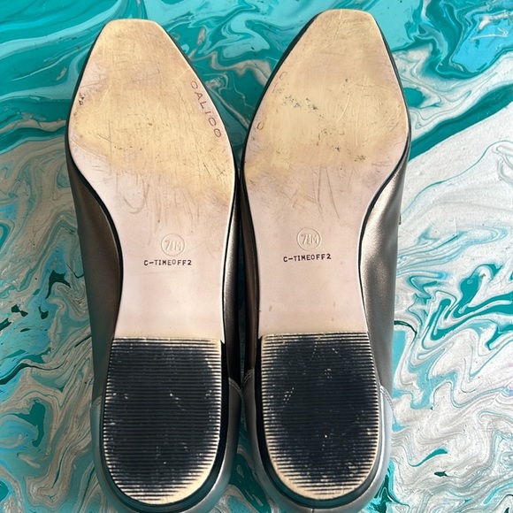 Metallic Leather Slip On Loafers Calico Made in Brazil Womens 7.5 Bronze Silver - Picture 5 of 8